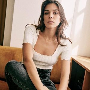 Sezane Anil Knit Ecru XXS